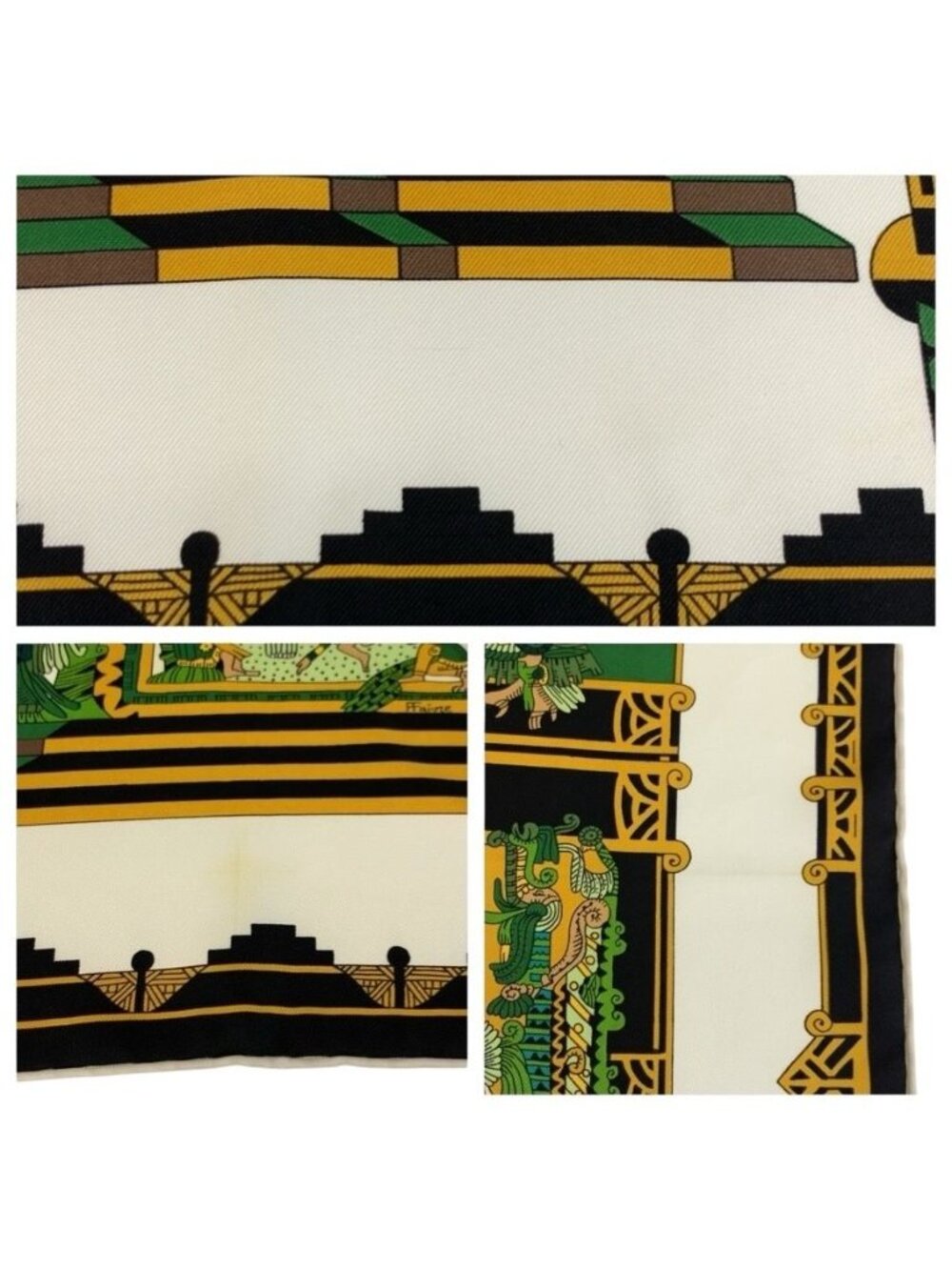 Hermes Astres Et Soleils Carre 90 Green Multicolor Silk Scarf - Picture 4 of 9